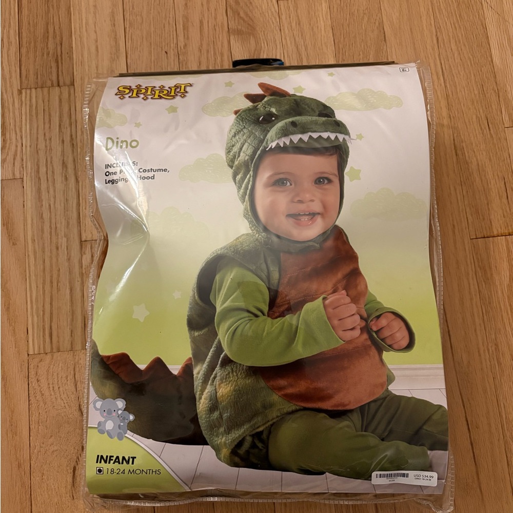 Spirit Dino Infant Costume - Green and Brown
